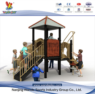 Outdoor Pavilion Playset with Slide for Youth in Backyard