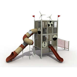 Outdoor Castle Towing Wooden Tower Kids Playground