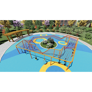 Climbing Rope Net Playground with Swing And Roundabout
