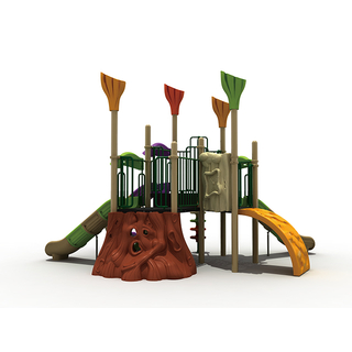 Kids Forest Outdoor Plastic Playground Slide Equipment for School