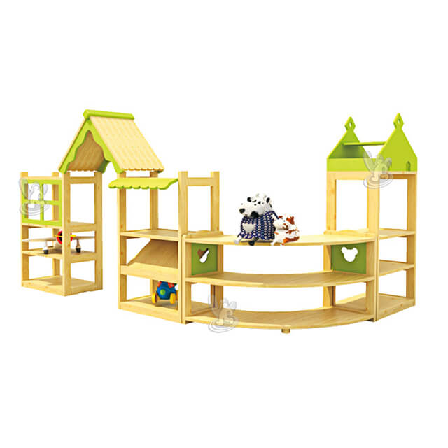 Children Indoor Daycare Furniture Wooden Cabinet for Kindergarten